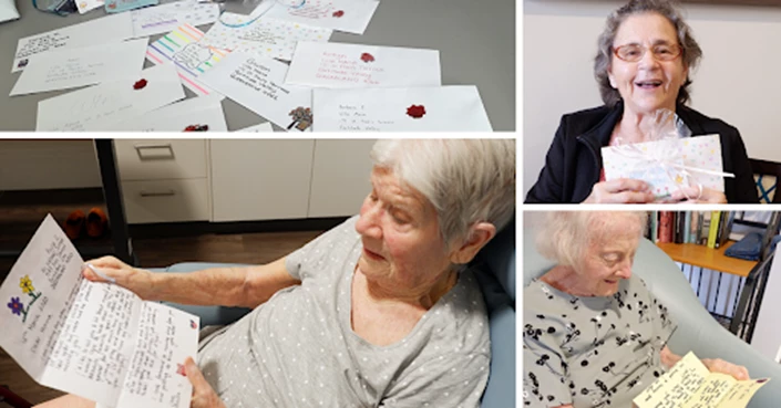 Brightening their day with letters, cards and chocolates