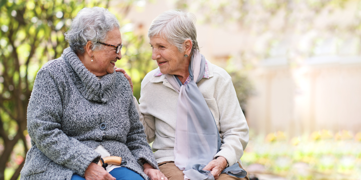 Old ladies having conversation